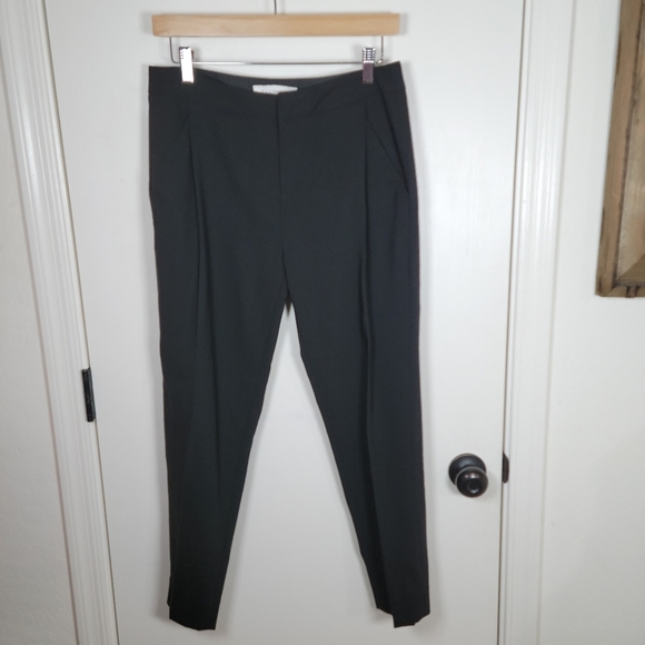 Everlane 100% Wool Black Tapered Dress Pants High Rise Minimalist Size 2 - Picture 1 of 8